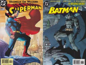 Collage van Superman #204 en Batman #608 Foto DC Comics