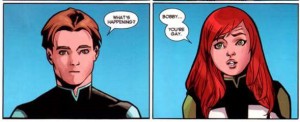In het nummer All-New X-Men #40, dat vandaag verschijnt, komt de iconische superheld Iceman (links) uit de kast. Foto Marvel Comics